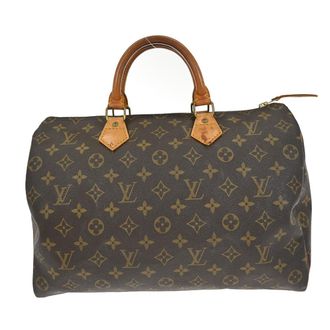 Louis Vuitton Speedy Handbag Monogram Canvas Brown Canvas Handbag (Pre-Owned)