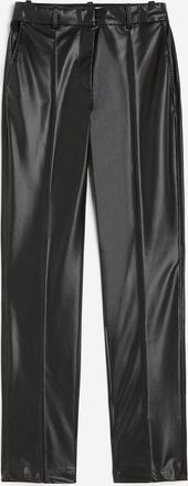 H&M Weite Hose mit Coating - Schwarz