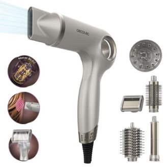 Cecotec Cecotec Secador De Pelo Iones Con 6 Accesorios Dryglam Waves 6in1 Sensor. 1400w, 110000rpm, Tecnolog&iacute;a De Sensor De Distancia
