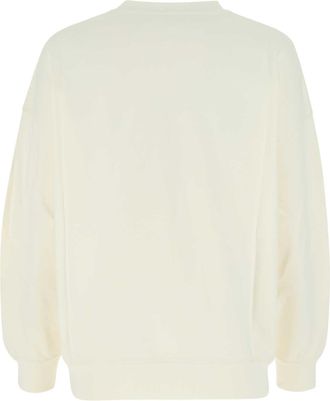 Alexander McQueen Womens Ivory Cotton Oversize Sweatshirt 0954 Exterior: Felpe Sweater