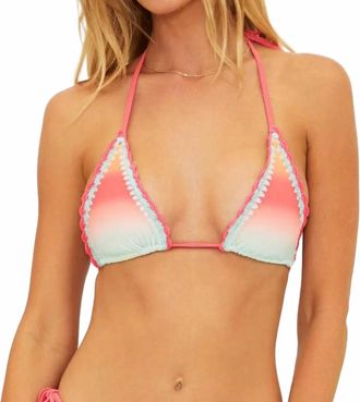 Beach Riot Winona Bikini Top In Guava Jelly