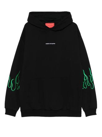 Vision Of Super Flames hoodie - men - Fabric - L - Black