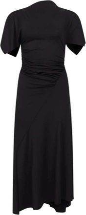Victoria Beckham Black Draped Midi Dress