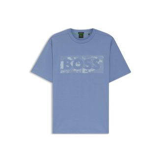 BOSS Logo-artwork T-shirt in stretch cotton