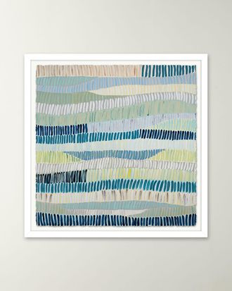 RFA Fine Art Blue Fence 1 Framed Giclee by H. Scott