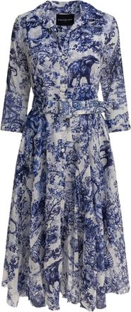 Samantha Sung Abito Aster con cintura - Blu