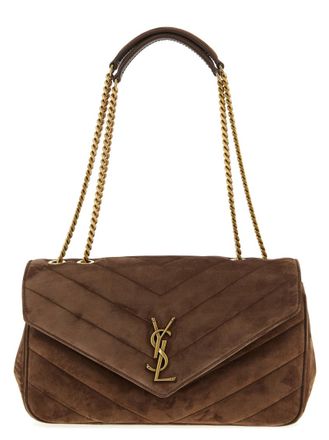 Saint Laurent Brown Loulou Medium Shoulder Bag