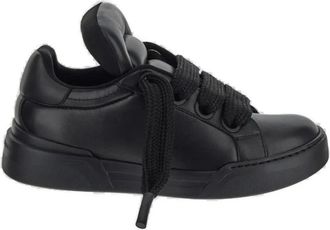 Dolce & Gabbana Mega Lace-Up Skate Sneakers - Heren - Sneakers - Zwart - 40 EU - Schoenen