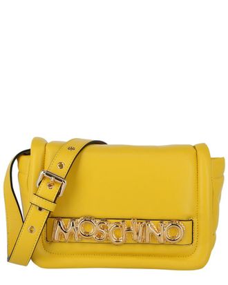 Moschino Balloon Lettering Leather Crossbody