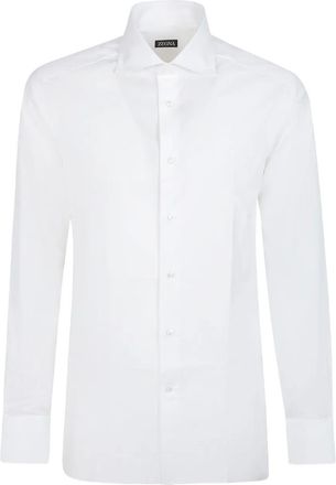 Ermenegildo Zegna Camicia in cotone a maniche lunghe - Bianco