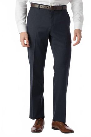 Ballin Super 120S Wool Gabardine Comfort-Eze Trouser In Navy Mix
