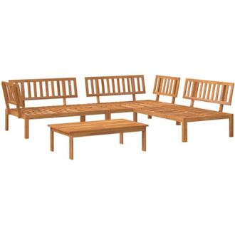vidaXL Set De Sof&aacute;s De Palets De Jard&iacute;n 4 Pzas Madera Maciza De Acacia Vidaxl
