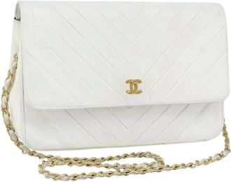 Chanel Pre-owned Shoulder Bags, female, White, Size: ONE SIZE Pre-owned Vintage Shoulder Bag