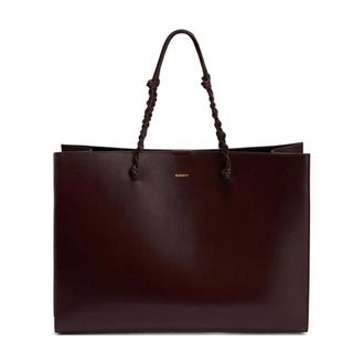 Jil Sander Tassen, Dames, Bruin, ONE Size, Leer, Tangle Tote Bag
