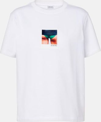 Loewe Appliqu&eacute; cotton jersey T-shirt