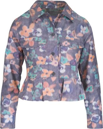 Odeeh Giacca a fiori - Grigio