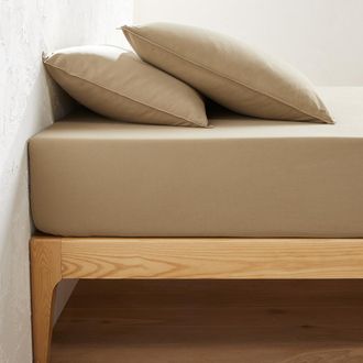 La Redoute Interieurs Hoeslaken in katoen, omslag 30 cm, Plantaardige verftechniek