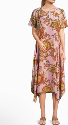 Johnny Was Womens Floral Silk Dress In Messina
