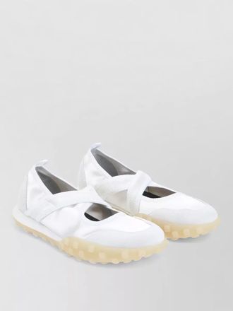 Jil Sander low profile sneakers round toe pull tab
