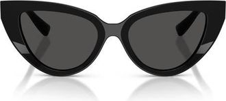 Dolce & Gabbana 52mm Polarized Cat Eye Sunglasses in Black at Nordstrom