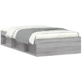 vidaXL Estructura De Cama Gris Sonoma 100x200 Cm Vidaxl