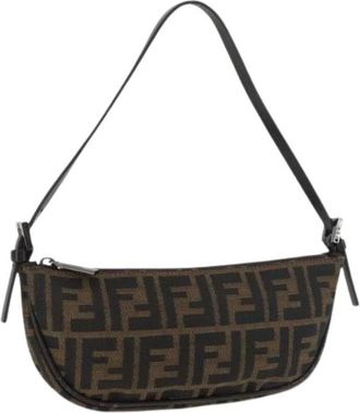 Fendi Pre-owned Shoulder Bags, female, Brown, Size: ONE SIZE Pre-owned Accessory Pouch