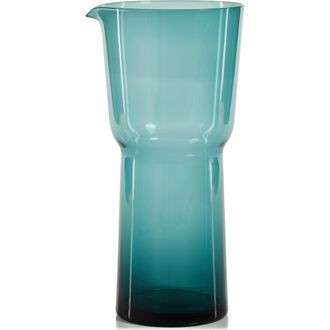 Zodax Skive Blown Glass Pitcher in Teal Blue at Nordstrom Rack