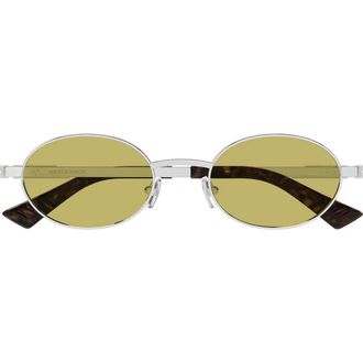 Bottega Veneta 52mm Oval Sunglasses in Silver at Nordstrom