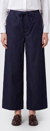 Max Mara S Max Mara Pantaloni a gamba larga in cotone con vita elasticizzata