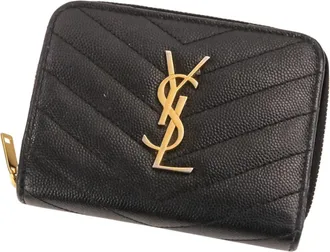 Saint Laurent Black Leather Wallet (Bi-Fold) (Pre-Owned)