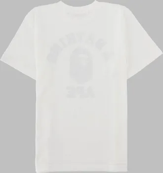 A Bathing Ape Logo Camouflage Print T-Shirt - White