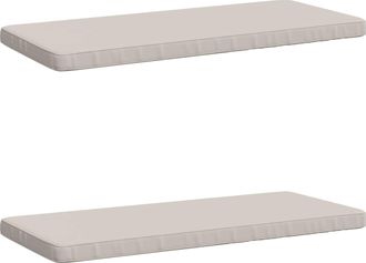 vidaXL Cojines Para Banco De 2 Piezas Vught 2 Uds. 100% Poli&eacute;ster Vidaxl