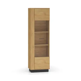 Petits Meubles Vitrina 1 puerta paneles de mdf madera y negro