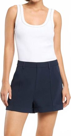 Cinq &agrave; Sept Wilma Embellished Stitch Tank Top In White