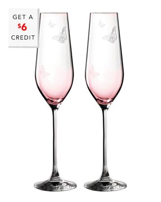 Royal Albert Miranda Kerr By Royal Albert Set Of 2 Flutes With $6 Credit