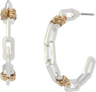 Robert Lee Morris Paper Clip Hoop Earrings in Two Tone at Nordstrom