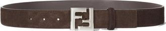 Fendi Squared FF Belt - Heren - Riemen - Bruin - 85 CM - Leer - Accessoires