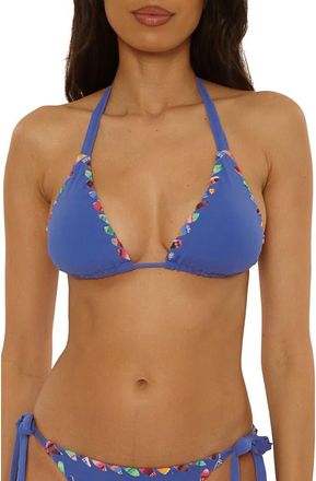 BECCA by Rebecca Virtue On the Edge Triangle Bikini Top in Lapis at Nordstrom, Size Medium