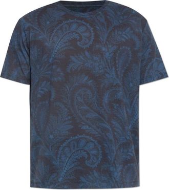 Etro T-shirt met een patroon - Heren - T-shirts - Blauw - L - Tops