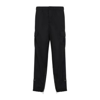 Dries Van Noten Heren, Broeken, Zwart, Maat: L Poliester