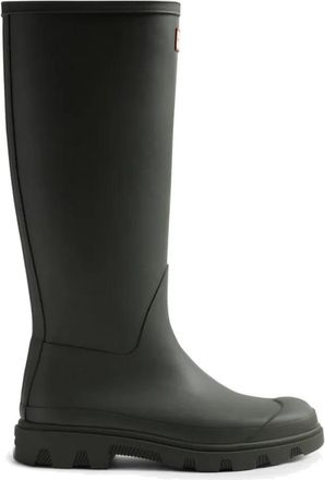 Hunter Groene Downpour Tall Boot Donker Olijf Schoenen - Dames - Regenlaarzen - Groen - 36 EU - Polyester - Schoenen