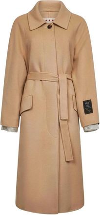 Marni Raglan-Sleeves Belted Coat Clothing