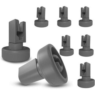 OEM Juego De 8 Rodillos Universales De Repuesto De 25 Mm Para La Cesta Superior De Lavavajillas Y Lavadoras - Crezuo