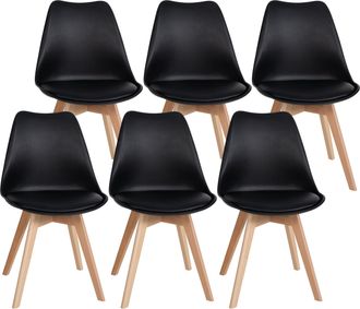 Clp Clp - Juego De 6 Sillas De Comedor Ramsey Negro