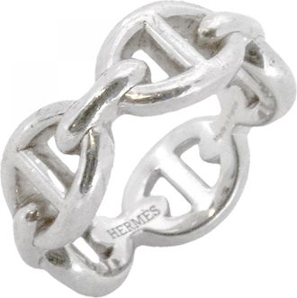 Herm&egrave;s Silver 925 Band Ring (Pre-Owned)