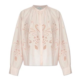 Forte_Forte Shirts, female, Pink, Size: XS Openwork Top