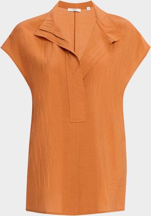 Vince Cap-Sleeve Blouse