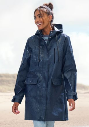 Elbsand Regenjacke mit Kapuze Mesh-Einsatz unter der R&uuml;ckenpasse f&uuml;r ausreichende Bel&uuml;ftung