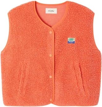 American Vintage Vesten - Dames - Bodywarmers - Oranje - M/L - Polyester - Jassen