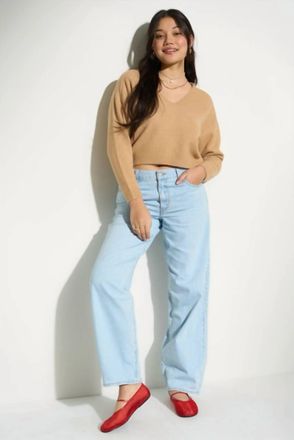 Callahan Camille Knit Pullover Sweater In Light Camel